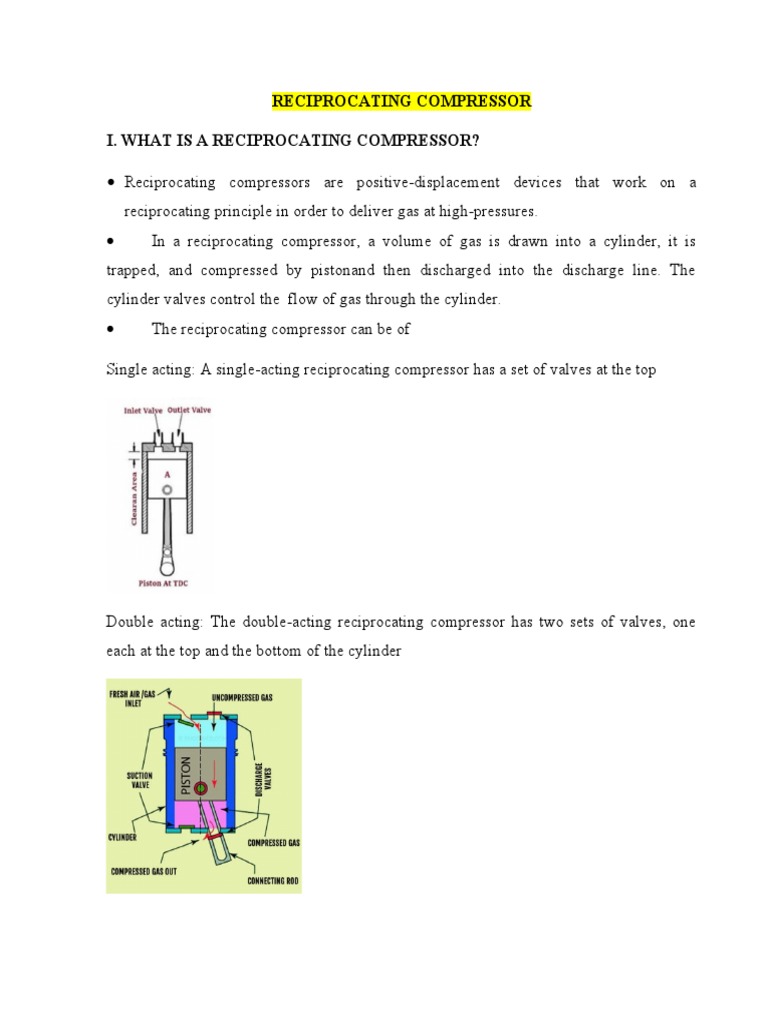 Reciprocating Compressor PDF Piston Applied And Interdisciplinary