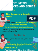 Arithmetic Sequence and Series (Partial Sum)