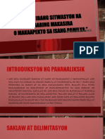 Iba'T - Ibang Sitwasyon Na Maaaring Makasira O Makaapekto Sa Isang Pami LYA."