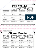 Calculo Mental - Restas