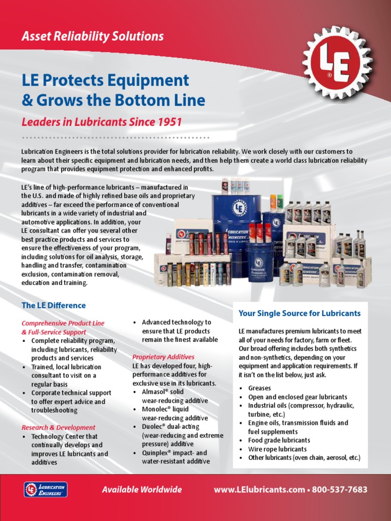 Corporate Brochure PDF Lubricant Reliability Engineering