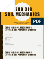 CENG 318 Lecture 3 SOIL PROPERTIES & TESTING
