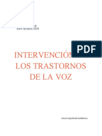 Intervención de Los Trastornos de La Voz (SEMESTRE 2)