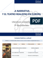 La Narrativa y El Teatro Realista en Europa