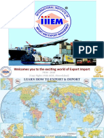 Welcomes You To The Exciting World of Export Import: Piem - 2020 (Copy Rights With Iiiem, Ahmedabad)