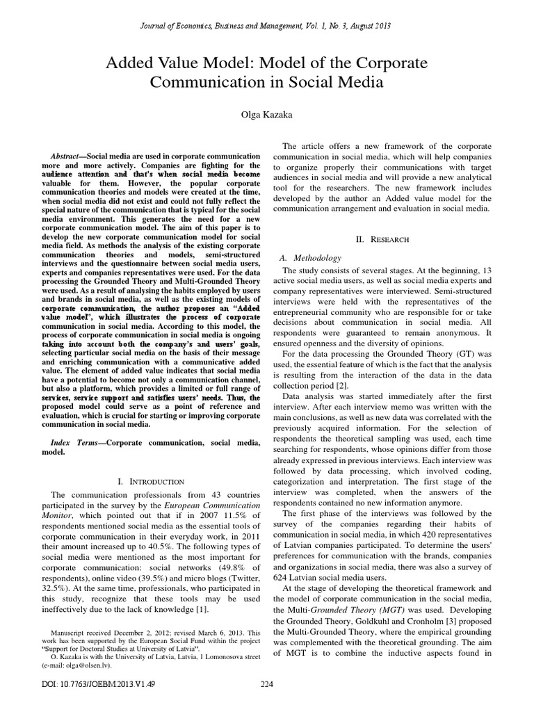 Added Value Model Model of The Corporate | PDF | Popular Culture ...
