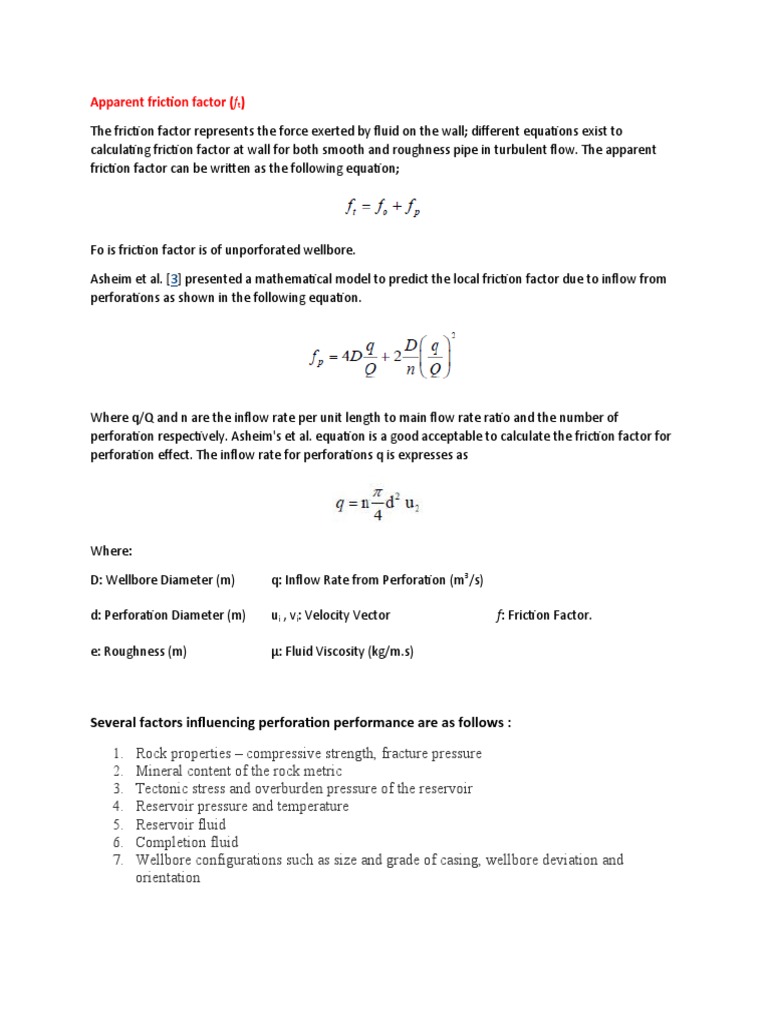 Optimizing Friction Factors in Wellbores | PDF | Casing (Borehole ...