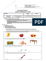 Evaluación Coef. 1 Mes de Junio 1° Básico Lenguaje y Comunicación