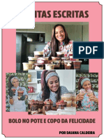 Receitas doces em potes e copos