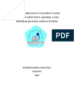 Laporan Kegiatan Penyususnan Artikel Publikasi Pada Jurnal Scopus 2019