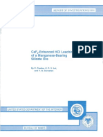 Caf,-Enhanced Hci Leaching of A Manganese-Bearing Silicate Ore