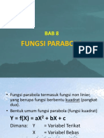 Bab 8 Fungsi Kuadrat (Fungsi Parabola)