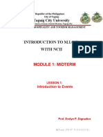 Introduction To M.I.C.E. With Ncii: Taguig City University