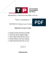 PROBLEMAS Y DESAFIOS DEL PERU ACTUAL Tarea Academica 1