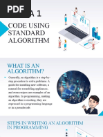 Java 1: Code Using Standard Algorithm