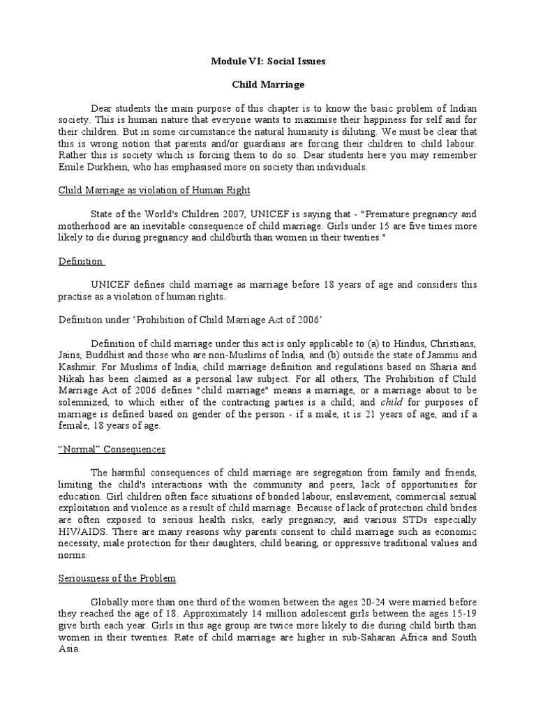 Addressing Child Marriage in India | PDF | Child Marriage | Marriage