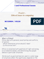 Week 8 - Ethical Issues in Computing: Management and Professional Issues