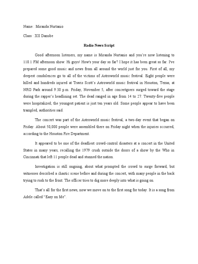 News Script | PDF