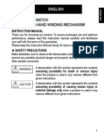 Mechanical Watch Automatic & Hand Winding Mechanism: Instruction Manual