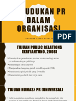 Kedudukan PR Dalam Organisasi