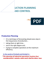 Industrial Engg and Management - Production Planning and Control