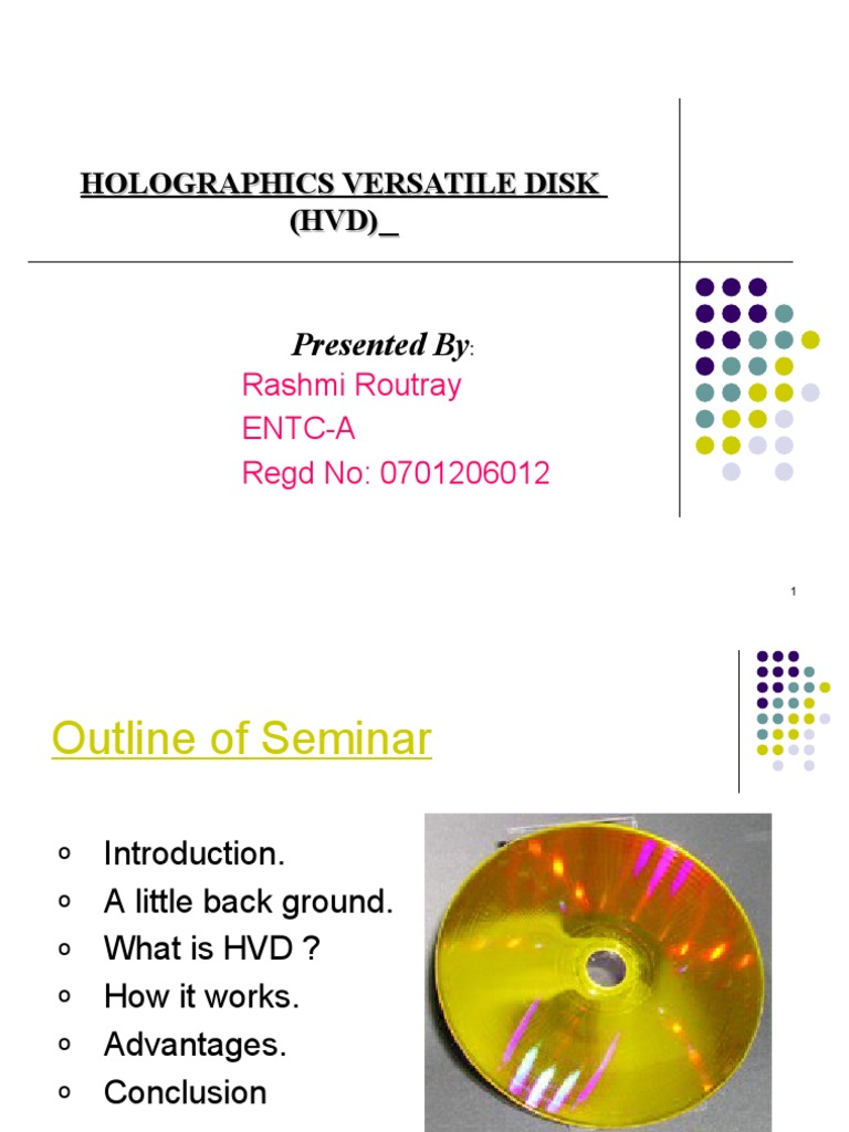 Holographic Versatile Disk Overview | PDF | Holography | Dvd