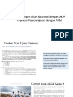 Perbandingan Ujian Nasional Dengan AKM Implikasi Pembelajaran Dengan AKM