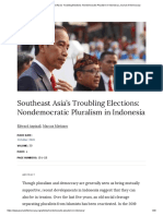 Southeast Asia's Troubling Elections - Nondemocratic Pluralism Indonesia - (Aspinall, E. & Mietzner, M.) (Oct 2019)