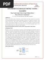 Fingerprint Based Electronic Voting Machine