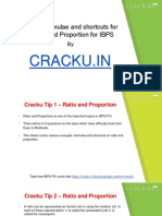 IBPS Ratios and Proportions Formulas Cracku PDF