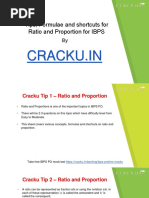 IBPS Ratios and Proportions Formulas Cracku PDF