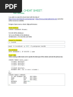 PostgreSQL CHEAT SHEET