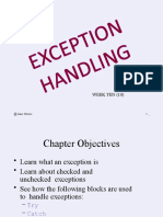 Week 10 Exception Handling