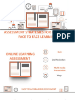 Assessment Strategies For Online and Face To Face Learning