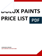 Dulux Paints Price List: Language: English