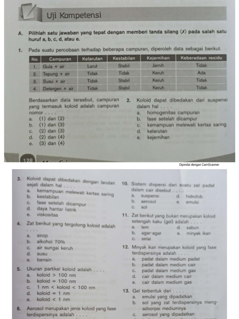 Soal Latihan Koloid | PDF