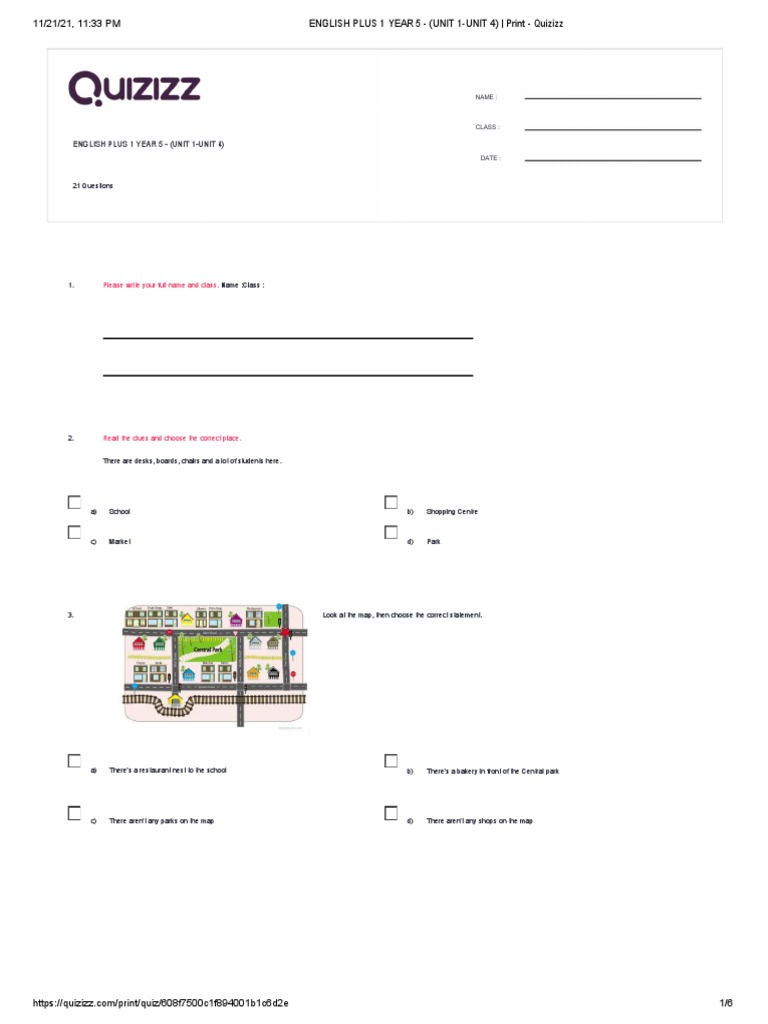 English Plus 1 Year 5 Flipbook