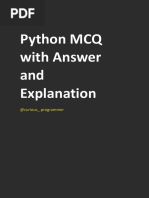 Python MCQ - Curious Programmer