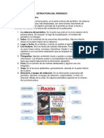 Estructura del periódico: portada, cuerpo y tipos de textos periodísticos