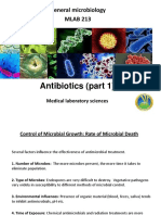 Antibiotics (Part 1) : General Microbiology MLAB 213