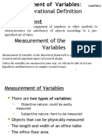 Operational Definition: Measurement