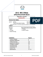 2012 MX 5 Miata Specificiations