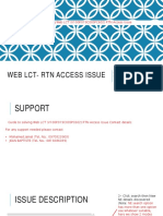 Web Lct- RTN Access Issue