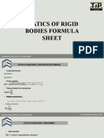 Statics of Rigid Bodies Formula Sheet