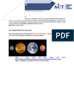 Earth and Life Science: The Characteristics of The Earth