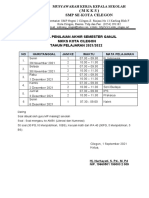 JADWAL PAS SMP 2021-2022 Ganjil MKKS CILEGON