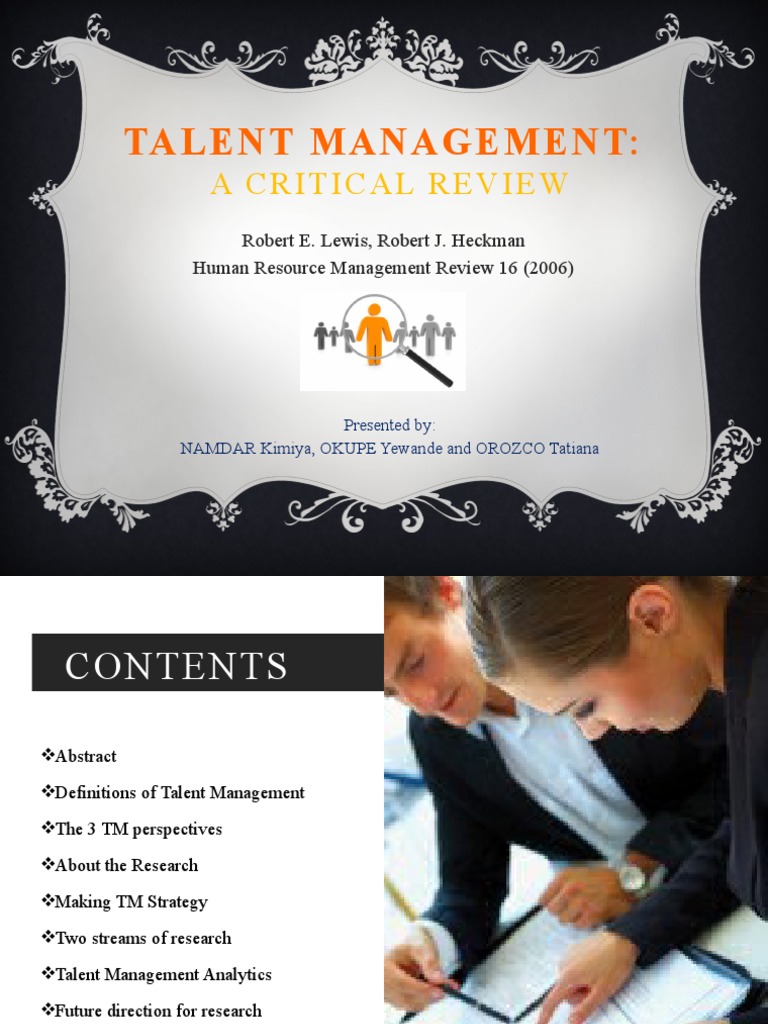 Talent Management Presentation V01 | PDF | Analytics | Human Resources
