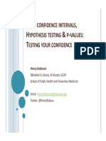 Lecture Week 5 - Confidence Intervals Hypothesis Testing and Pvalues