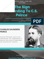 The Sign According To C.S. Peirce: Semiotics: Signs, Codes and Cultures