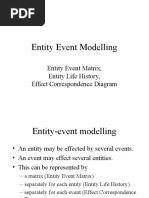 Entity Event Modelling: Entity Event Matrix, Entity Life History, Effect Correspondence Diagram